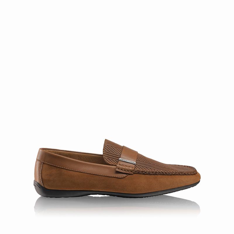 Russell & Bromley Yoga Mens Classic Loafers Brown |MIE1726AQ|